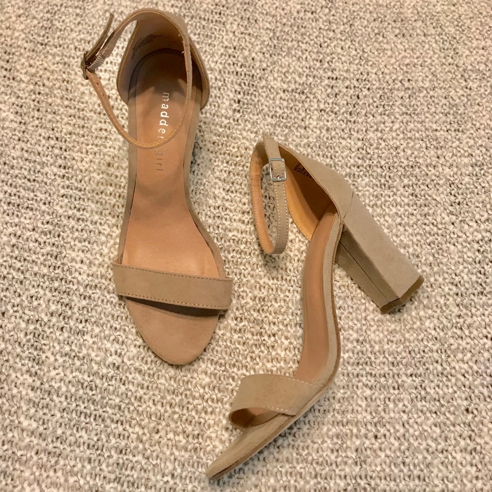 nude block heel